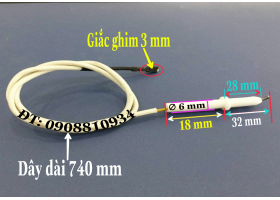 DÂY KIM SỨ ĐÁNH LỬA BẾP GA ÂM 32MM