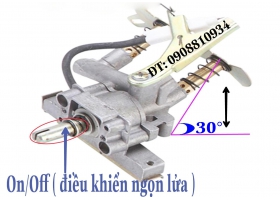 Ổ CỤM ĐÔI BẾP GAS DƯƠNG 30º