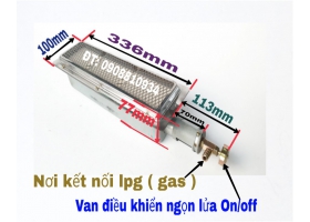 ĐẦU ĐỐT HỒNG NGOẠI LÒ NƯỚNG 336MM