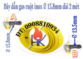 ỐNG DẪN GAS RUỘT INOX 304 (2 MÉT)