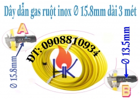 ỐNG DẪN GAS RUỘT INOX 304 (3 MÉT)