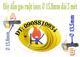 ỐNG DẪN GAS RUỘT INOX 304 (5 MÉT)
