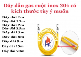 DÂY DẪN GAS RUỘT INOX CÔNG NGHIỆP